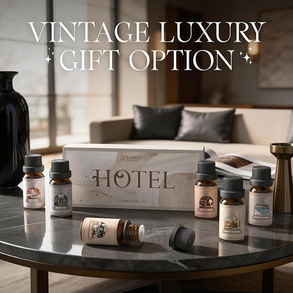 SALUBRITO Hotel Fragrance Oil Set, Luxury Essential Oil Set for Diffuser, Candle, Soap Making Scents, Bergamont & Ylang-ylang, White Tea, Lemon & Thyme, Citrus Bliss, Lemon Tuberose, Jasmine & Mint