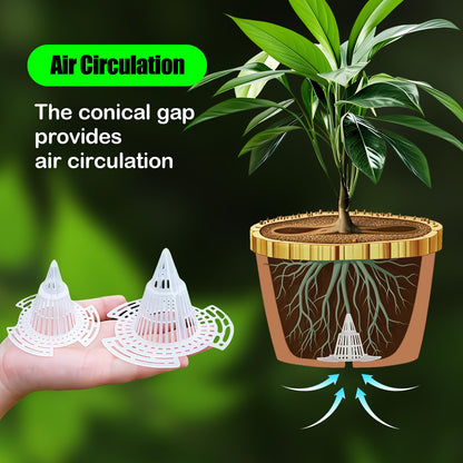 EsyHocm 40Pcs Cone Flower Pot Hole Mesh, Upgraded Pot Mesh Drainage Screens for Keeping Soil from Flowing- Breathable Gasket-Drainage Netting for Bonsai (40)