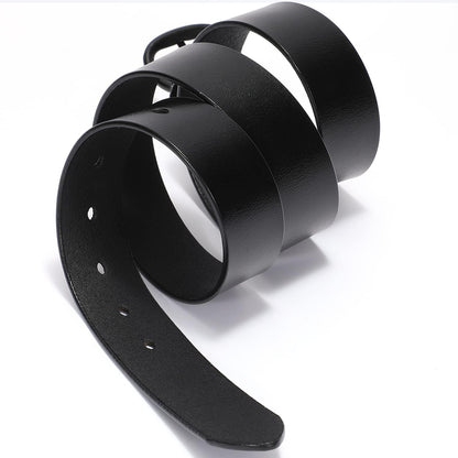 WHIPPY Women Leather Belt for Jeans Pants Dresses Black Ladies Waist Belt with Pin Buckle, Black, S
