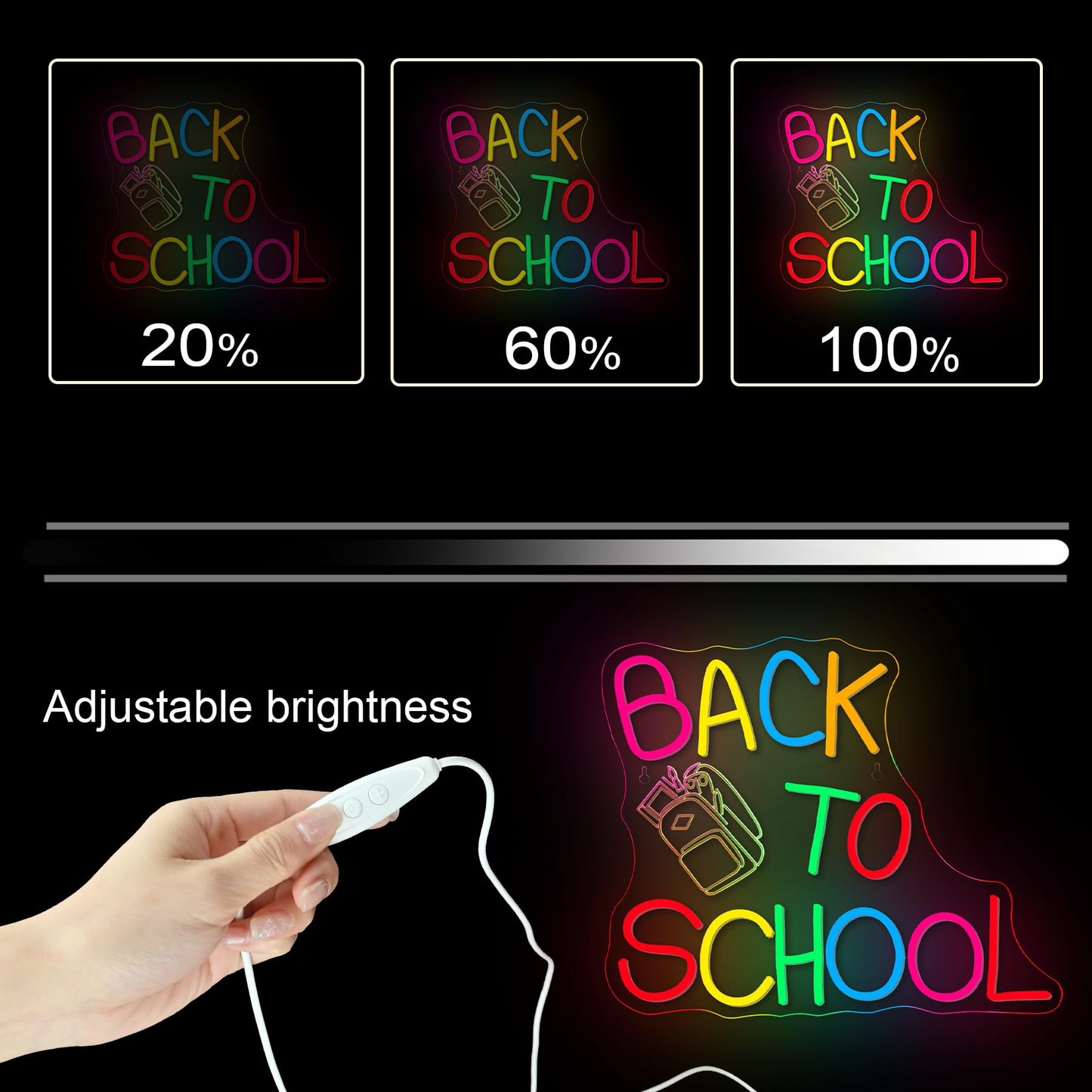 NOSUN This is Our Happy Place Neon Sign Happy Place Neon Signs for Wall Decor Dimmable Warm White LED Signs for Bedroom Classroom Man Cave Home Bar Birthday Party Game Zone Decor Neon Classroom Sign
