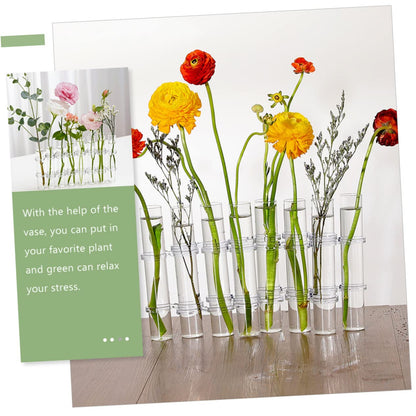 PRETYZOOM Propagation Vase Set 1pc Tube Plant Terrarium Holder for Home Office Plant Propagation Tubes Glass Vase Hook