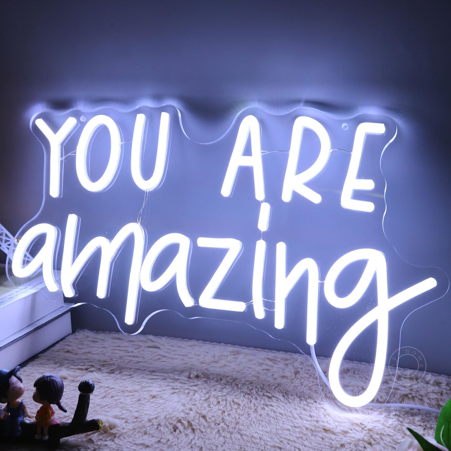 SYLHOME You Are Amazing LED Neon Light Sign 5V Girls Boys Bedroom Living Room Classroom Wall Decor Sign Hanging Smart Kid Birthday USB 16.9" X 10.6" Warm White