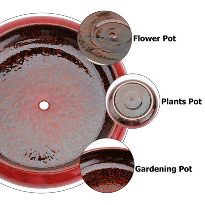 Toddmomy Ceramic Hydroponic Flower Pot 7.28 Inch Succulent Planter Bowl for Indoor Balcony Garden Supplies and Creative Plant Decor
