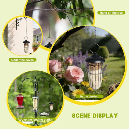 2PCS Bird Nesting Material, Refillable Hummingbird Nesters Metal Cage Holder with Wool Material for Wild Birds Nesting Station, Nest House for Bird Lover Gifts, Bird Watching Gifts for Outdoor Patio