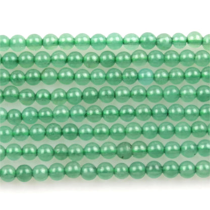 MJDCB 320pcs Natural Small Stone Beads 2mm Green Aventurine Round Smooth Loose Gemstone Bead for Jewelry Making Bracelets Earrings Necklaces Accessories