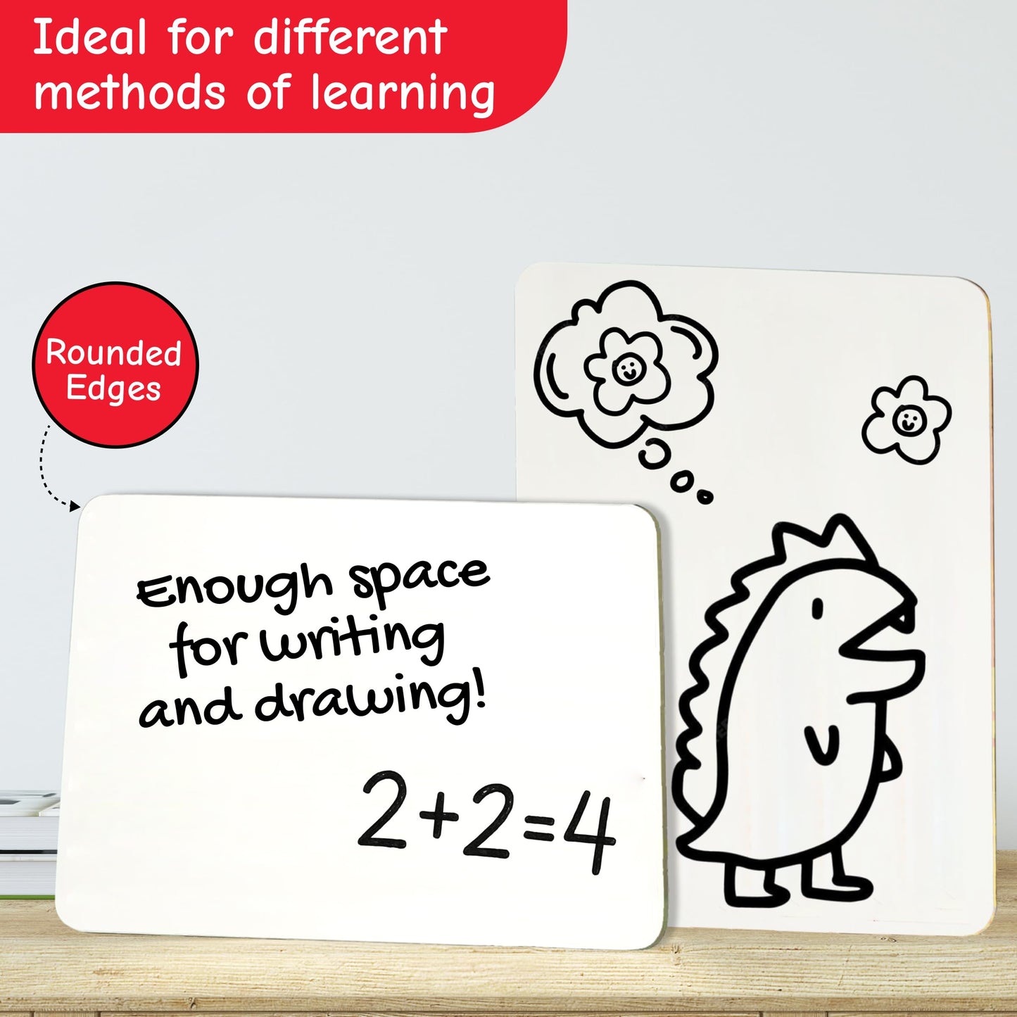 Charles Leonard Dry Erase Lapboard Class Pack, Includes 12 each of Whiteboards, 2 Inch Felt Erasers and Black Dry Erase Markers (35036), 12 Sets