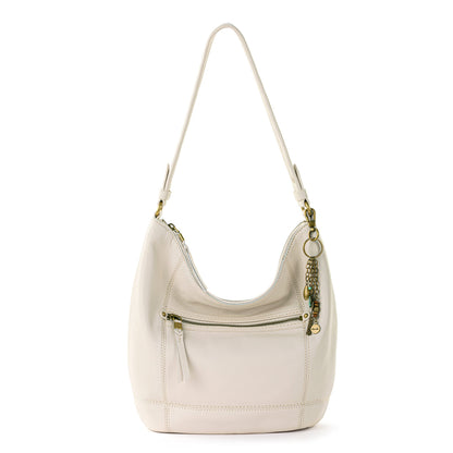 The Sak Sequoia Large Hobo Bag - Premium Leather Women's Handbag for Everyday & Travel - Designer Purse With Shoulder Bag Strap, Zipper Closure and Pockets - Stone