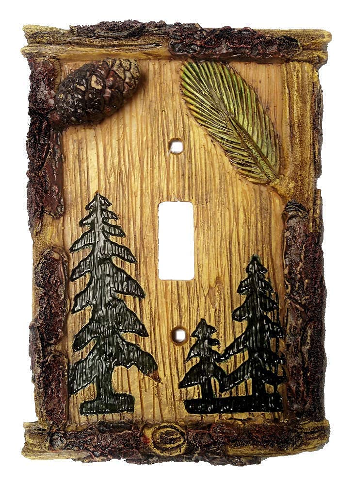 Pine Tree Single Light Switch Plate Cover Home & Cabin Decor