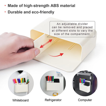 NiArt Whiteboard Magnetic Dry Erase Marker Holder Set, 12 Colors Fine Markers, Magnetic Whiteboard, Dry Eraser for Office