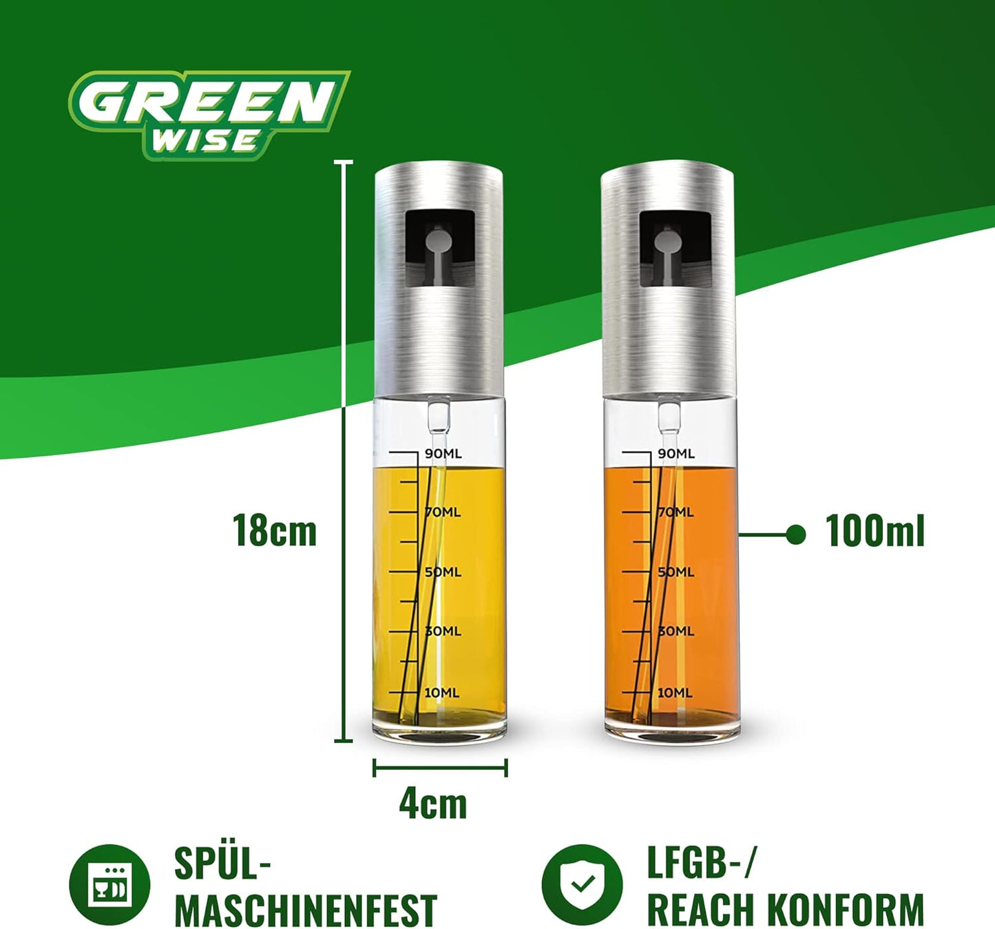Oilsprayer for Olive & Vine Oil Spray Bottle, Continuous Spray, 3 OZ, for Cooking, Salad Dressing, BBQ and More