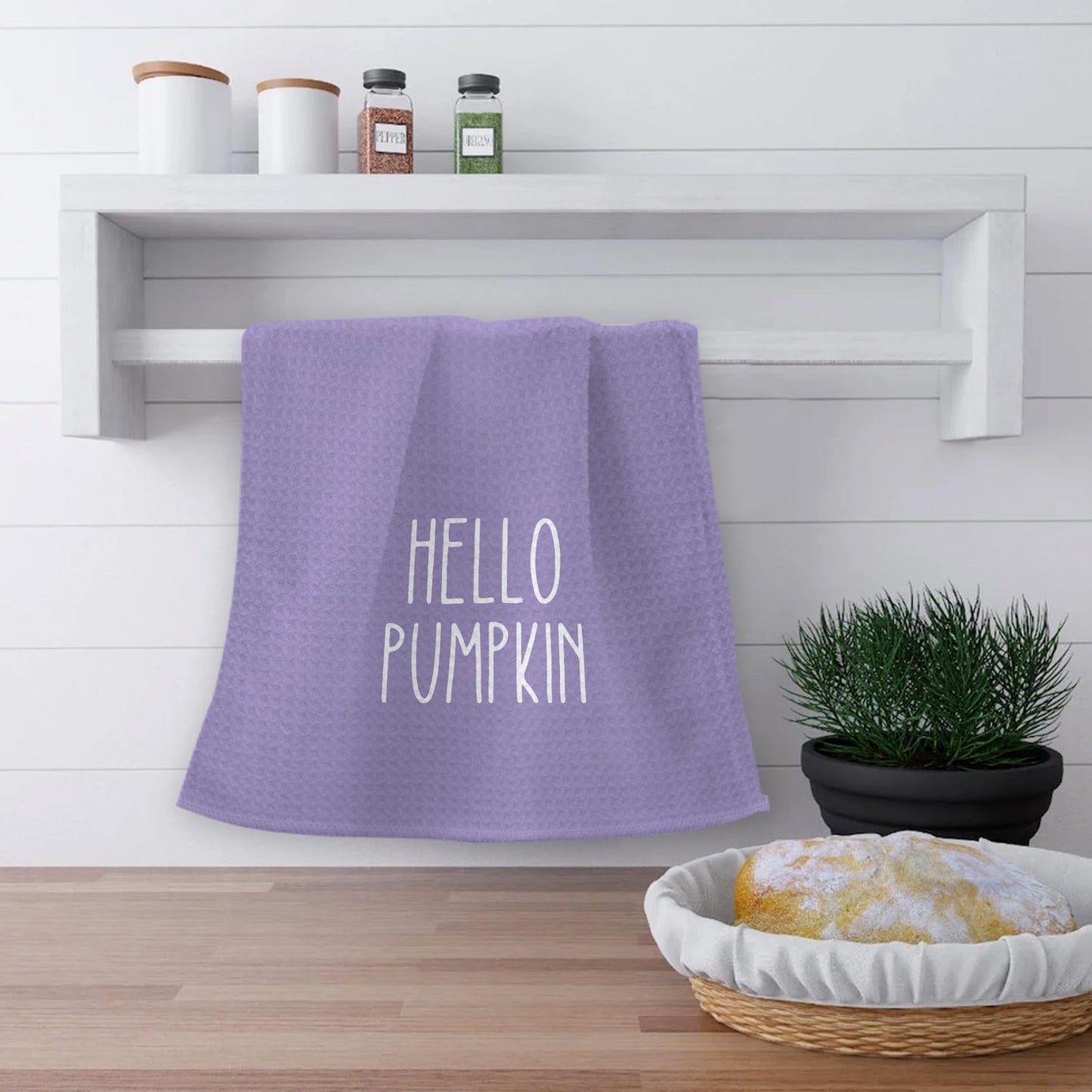 OHSUL Purple Fall Kitchen Towels Decor, Autumn Pumpkin Decor, Fall Hand Dish Towels, Fall Autumn Decor Decorations for Home, Fall Bathroom Decor, Housewarming Gifts, Set of 2
