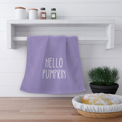 OHSUL Purple Fall Kitchen Towels Decor, Autumn Pumpkin Decor, Fall Hand Dish Towels, Fall Autumn Decor Decorations for Home, Fall Bathroom Decor, Housewarming Gifts, Set of 2