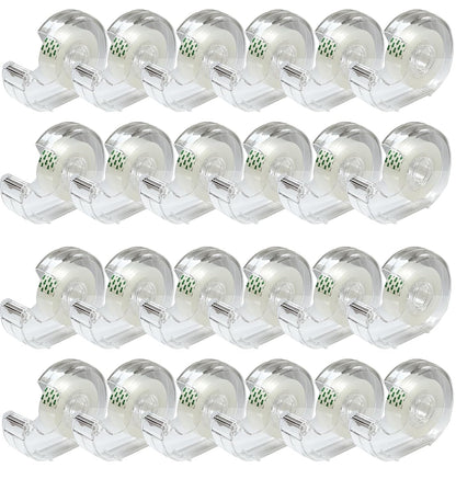 Tape, Clear Tape,Transparent Tape for Office Supplies and School Supplies,Glossy Finish,3/4 in x 720 in, Dispensered, 24 Pack