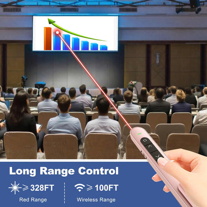 QUI Presenter Clicker Bundle | Pen-Shaped USB A Pink & Remote-Shaped USB A Pink