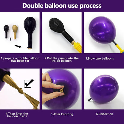 Purple and Black Balloons Dark Purple Balloon Garland Arch Lavender Lilac Kit For Wednesday Birthday Halloween Vampire Retirement Graduation Prom Party Decoration