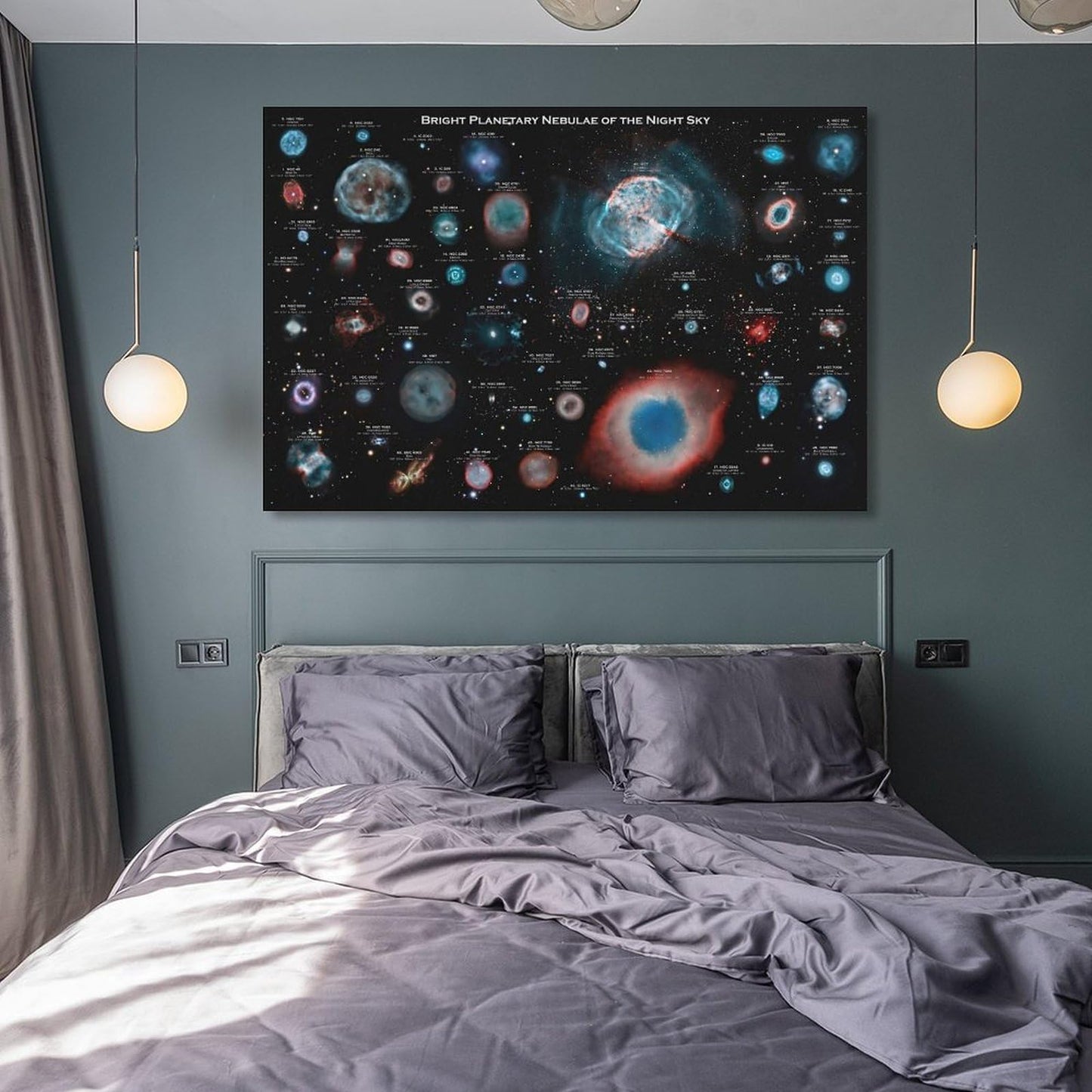 YLJAPOS Planetary Nebulae Galaxy Solar System Poster Astronomy Outer Space Canvas Wall Art Aesthetic Decorative Painting Living Roomstylestyle 16x24inch(40x60cm)