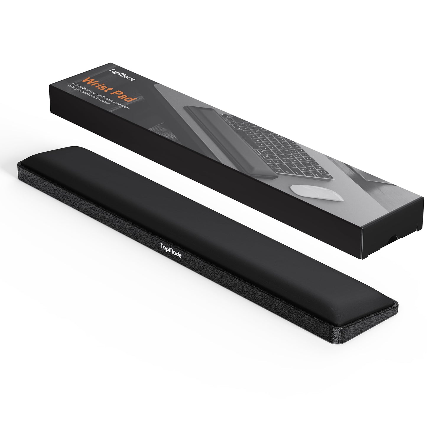TopMade Keyboard Wrist Rest, Cooling Gel & Upgrade Soft Memory Foam Design Wrist Support for Keyboard, Full-Size Keyboard Hand Rest Pad, Ergonomic Palm Rest for for Long Hours of Work, Gaming, Black
