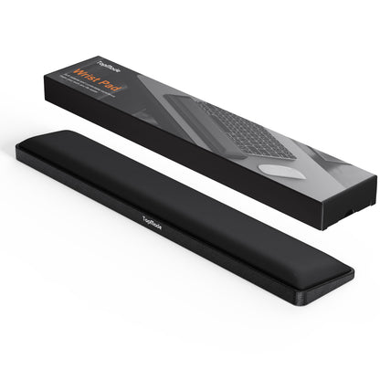 TopMade Keyboard Wrist Rest, Cooling Gel & Upgrade Soft Memory Foam Design Wrist Support for Keyboard, Full-Size Keyboard Hand Rest Pad, Ergonomic Palm Rest for for Long Hours of Work, Gaming, Black