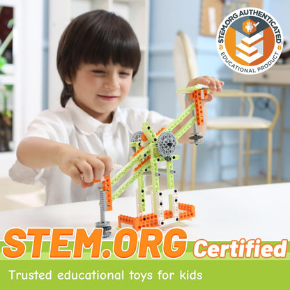Apitor Robot E STEM Kits - Includes Large Storage Organizer, 14 in 1 Electric Building Toys with Learning Materials, Educational Construction Science Kit for Kids 8-10 10-12 Christmas Birthday Gift