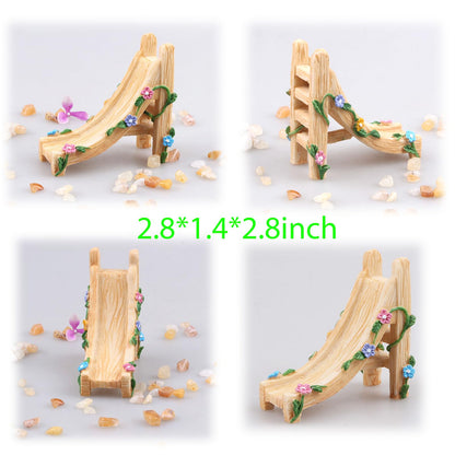 Kai Dream Miniature Fairy Garden Accessories, Resin Slide, 2.8 * 1.4 * 2.8 inches, Decorative Landscape, Dollhouse Decor