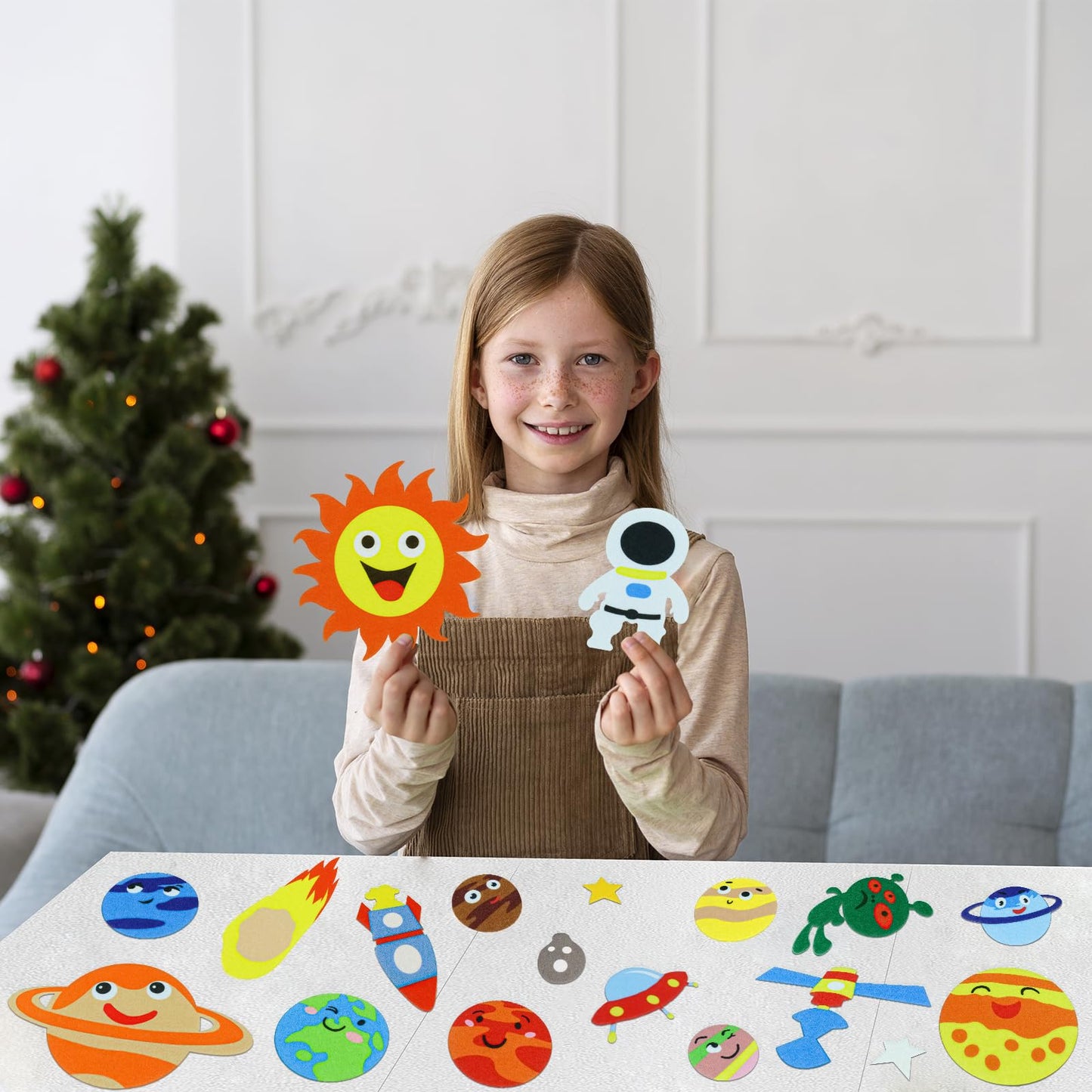 BXI 30 Pcs Universe Felt Board Story Pieces Set for Toddlers, Preschool & Kindergarten, Precut Felt Marine Life Figures for Preschool Crafts Activity Early Learning Storytelling