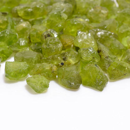Gemkora™ 100 carats Raw Green Peridot Crystals, Wholesale Lot, Natural Gemstone, Rough Crystals, Rock Stones, Jewelry Making Supplies, DIY & Crafts, August Birthstone, 5 to 8 mm