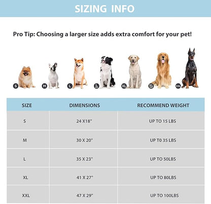 Cooling Dog Mat Q-Max>0.5 - Rapid Cooling Tech, Thin Breathable Crate Pad, Portable Washable Summer Mat, Chill Soothing Fabric - 24"x18" Small Dog/Cat, Blue