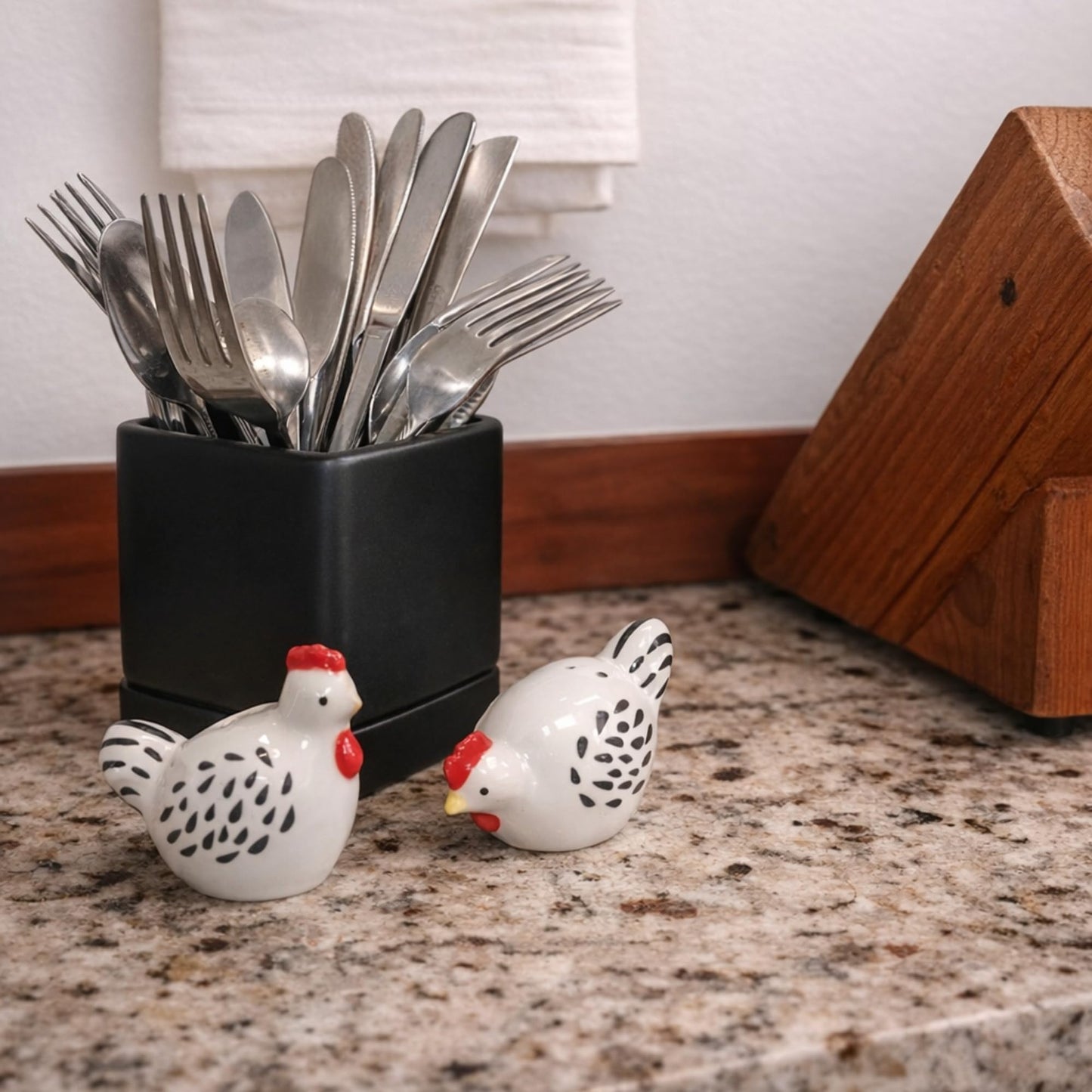 Lucky Winner Solid Cube Ceramic Planter Pot with Drain Hole- Unique Minimal Square Plant Pot for Indoor Outdoor Home Garden Decor (Black, 4")
