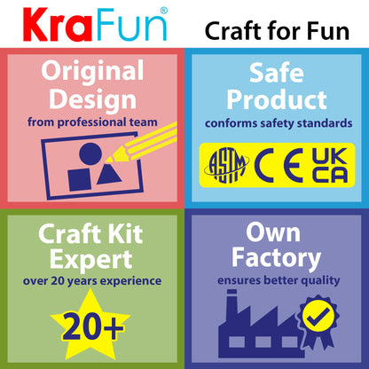 KRAFUN Mermaid Sea Animals Beginner Sewing Kit for Kids Art & Craft kit, Includes 7 Soft Plush Dolls, Instructions & Felt Materials for Learn to Sew, Embroidery Skills, Gift for Girls Educational