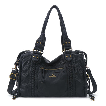 Angel Kiss Hobo Bags For Women Vegan Leather Hobo Satchel Handbags Large Tote Purses Shoulder Bag