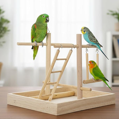 4 Pcs Wooden Bird Ladder, Bird Ladder for Cage, Birds Toys for Parakeets Parrots Cockatoo Lovebirds Birdie, Wooden Ladders Basics Climbing Supplies(3&4&5&6 Step)