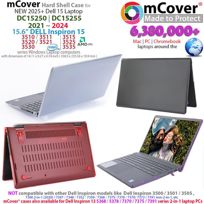 mCover Case Compatible ONLY for 2021-2023 15.6" Dell Inspiron 15 3510 3511 3515 3520 3521 3525 Series Laptop Computer (NOT Fitting Other Dell Models) - Clear