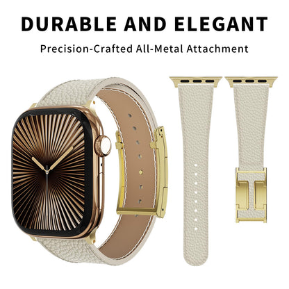 Leather Magnetic Watch Band Compatible with Apple Watch Ultra 49mm 46mm 45mm 44mm 42mm 41mm 40mm 38mm, Designer Replacement Strap for Women Men iWatch Series 9/8/7/6/5/4/3/2/1/SE/Ultra 2