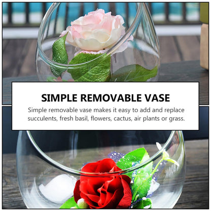 VINTORKY 3pcs Glass Terrarium Plant Display Bottle Succulent Vase for Home Decor Creative Eco-Friendly Micro Landscape Container for Plants and Decorative Accents