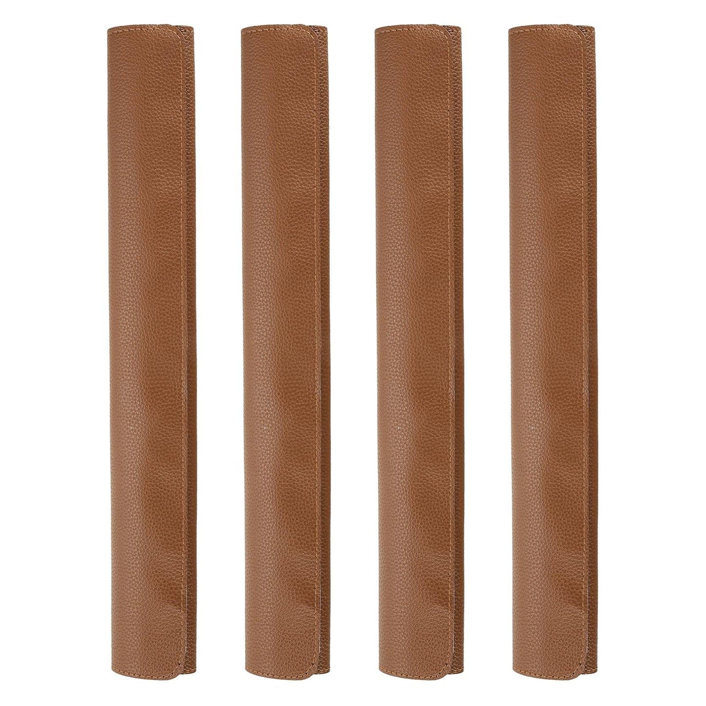 uxcell 4Pcs Refrigerator Door Handle Covers, PU Leather Kitchen Appliance Handle Protector, Anti-Static Fridge Handle Cover Keep Your Microwave Oven Dishwasher Clean, Brown