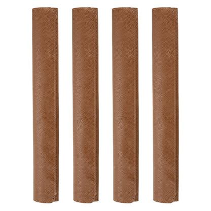 uxcell 4Pcs Refrigerator Door Handle Covers, PU Leather Kitchen Appliance Handle Protector, Anti-Static Fridge Handle Cover Keep Your Microwave Oven Dishwasher Clean, Brown