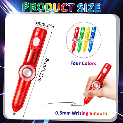 CZWZ 18Pcs Mini Spinner Pens Bulk, Ballpoint Pen for Birthdays and Children's Parties, Fun Gifts Pen