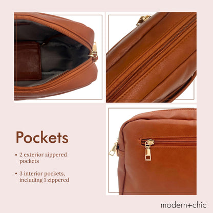 Modern+Chic Alice Crossbody Bags for Women, Small Vegan Leather Crossbody Purse, Adjustable Strap, Matching Free Wallet