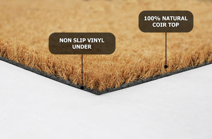 IRONGATE Welcome Door Mat - Dirt Trapping Home Sweet Home Evil Eye Coco Coir Mat - Low Profile Front Doormat - Indoor Outdoor Durable Non Slip Rug - Easy Clean High Traffic Entrance Doormat - 17x30