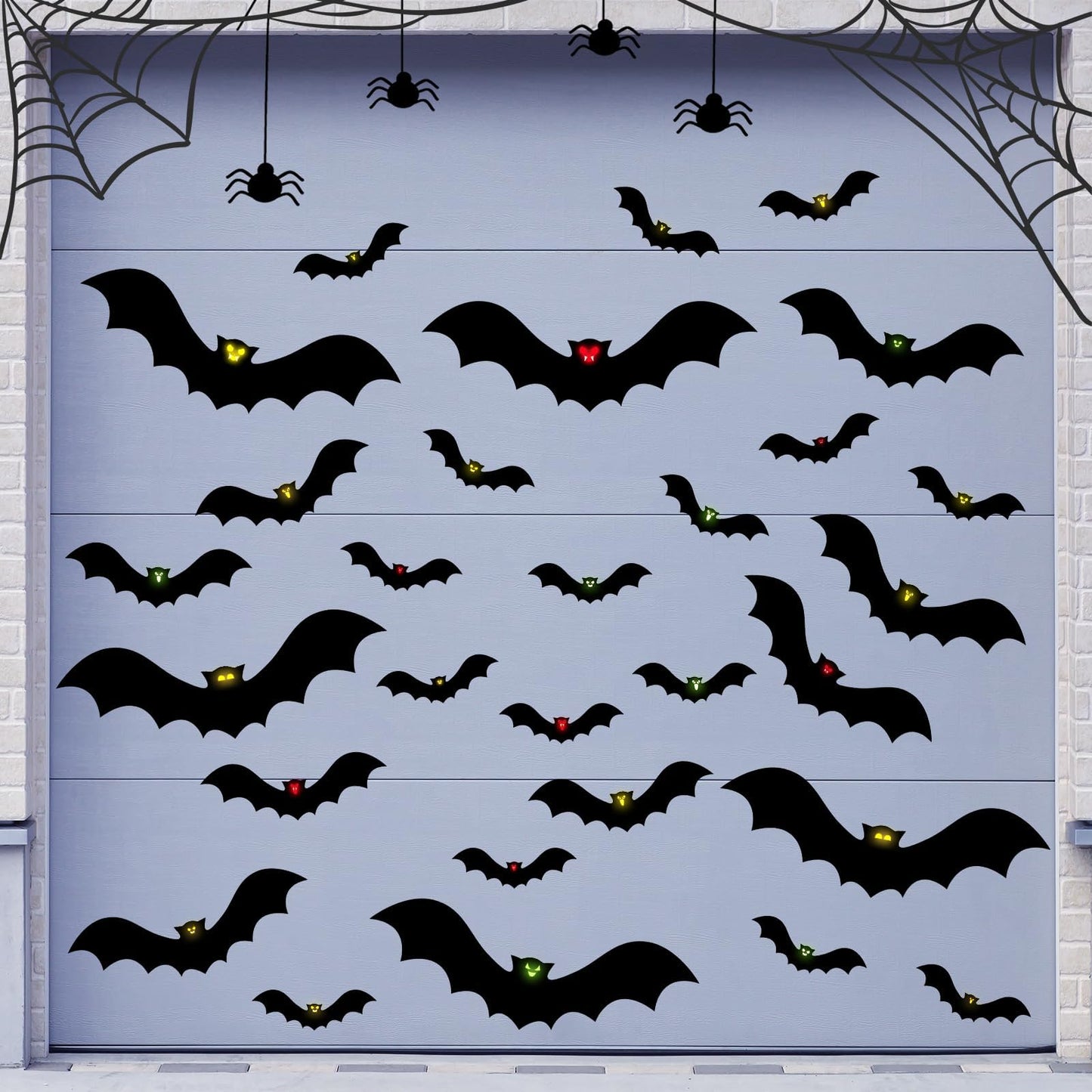 28 Pcs Halloween Garage Door Decoration Glow in The Dark Scary Bat Magnets Garage Door Magnets Luminous Bat for Halloween Garage Door Car Refrigerator Party Supplies