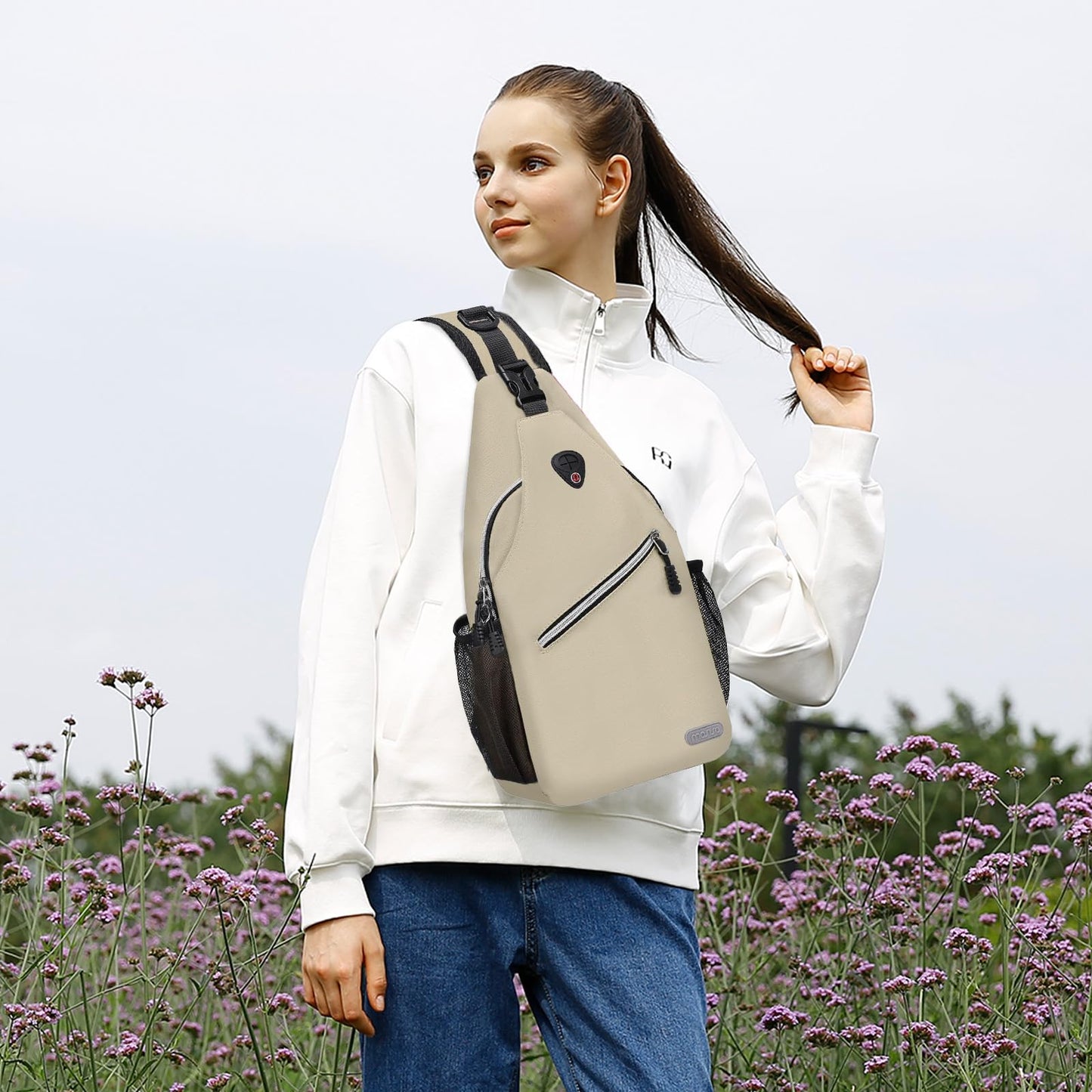 MOSISO Sling Backpack, Multipurpose Crossbody Shoulder Bag Travel Hiking Daypack