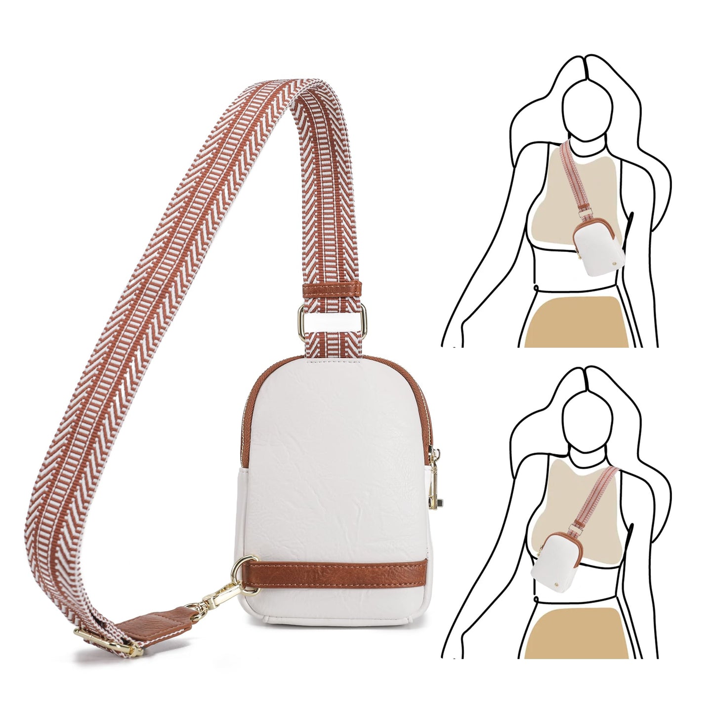 INICAT Anti Theft Crossbody Bags for Women Travel Small Sling Bags Cross Body Bag Purses for Woman