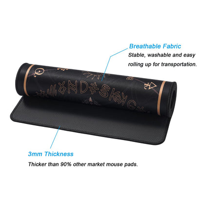 Gold Cool Skull Horror Mouse Pad,Gaming Mouse Pads Goth Desk Accessories, 31.5x11.8x0.12inch Goth Mouse Pad with Non-Slip Rubber Base (Skull)