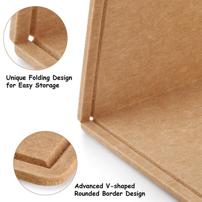 Large Bulletin Board, Foldable 60x36 Inches Cork Board Alternative, Large Felt Board Decorative Pin Board for Wall, Foldable Photo Board Self-Adhesive Vision Board with 36 Pushpins Brown