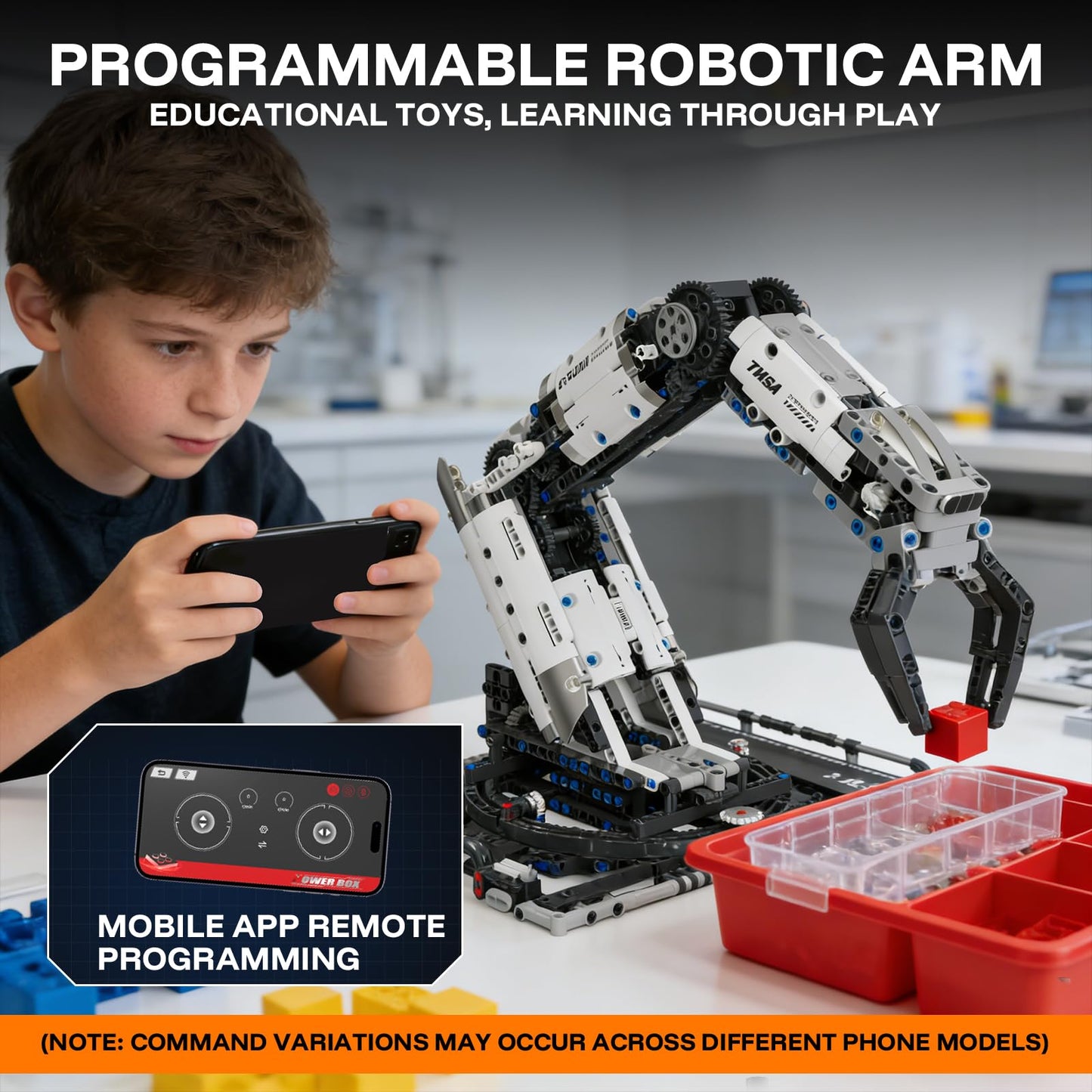 HPROMOT Building Toys STEM Robotics Arm Kits, 1029 PCS APP & Remote Control Robot Toys for Kids Ages 8-16, Engineering Technic Coding Robotic Kit, Educational Science Set Birthday Gift for Boys Girls