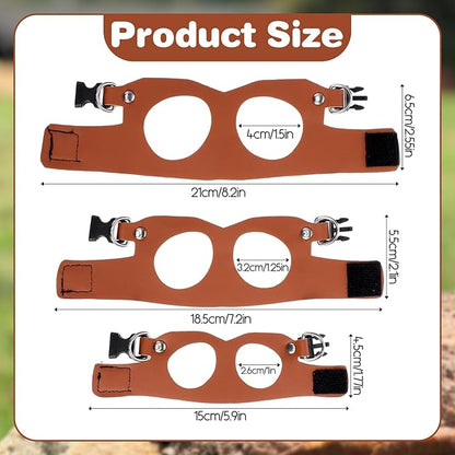 3 Pack Bearded Dragon Harness and Leash Set, Small Animal Traction Rope Training Walking Vest Accessories, 3-Size Adjustable Soft Leather Lizard Vest Harness Leash for Squirrel Reptile Rat