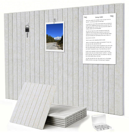 G Gamit 0.47" Thick Felt Pin Board 36"x24" Large Cork Board Alternative 6 Pack 11.81"x11.81"Felt Bulletin Board Wall Tiles Notice Board with 30 Pushpins for Home Office School(Fine-Light Camel)