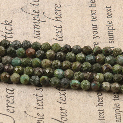 Song Xi 180pcs 2mm Natural Dragon Blood Gemstone Beads Faceted Round Loose Stone Beads for Jewelry Making