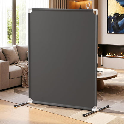 Room Divider for Privacy Protection - Single Panel Privacy Screen for Room Separation, 75.6" x 60" Portable Room Partition for Bedroom Office Dorm, Freestanding Divider Easy to Install ，Grey