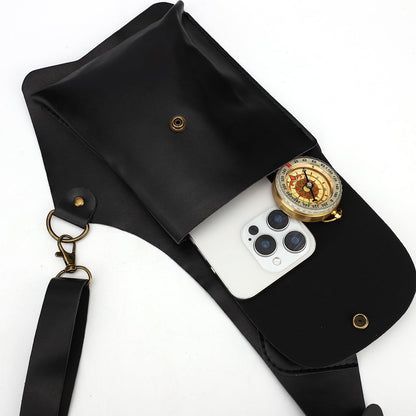 Sinbana Underarm Shoulder Bag for Men, Double Shoulder Waterproof Underarm Wallet with Adjustable Strap for Phone & Key (Black)